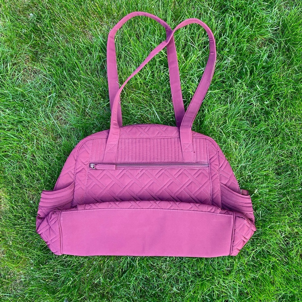 Vera Bradley Maroon Stroll Around Baby Bag - Picture 5 of 10